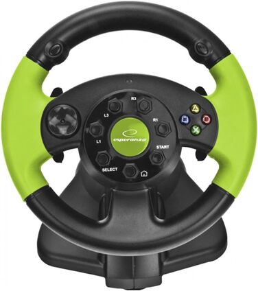 Руль Esperanza EG103 для ПК/PSX/PS2/PS3 USB High Octane, Чорний/Червоний