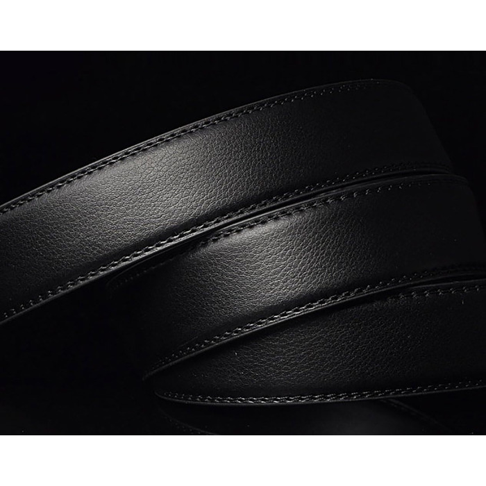 Чоловічий шкіряний ремінь на пряжці-защіпці (растубачка) 35 мм, чорний