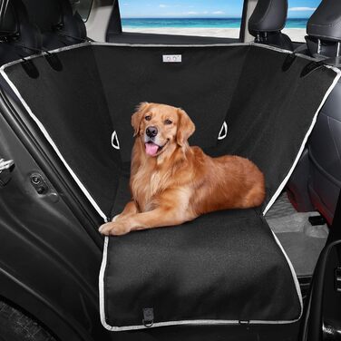 Waterproof & Scratch-Resistant Dog Seat Cover for Car Back Seat - Non-Slip & Side Protection Hammock for Small, Medium & Large Dogs - Single Seat