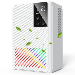 Електричний осушувач повітря, тихий, 2500 мл з LED дисплеєм, таймером та авторозморожуванням. Ідеально для дому, спальні, ванної кімнати
