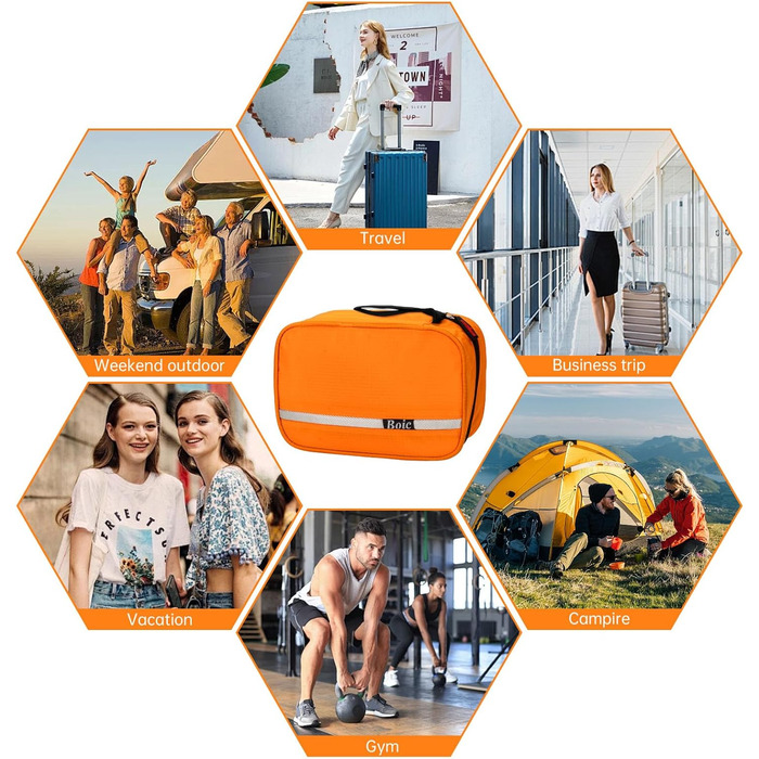 Сумка для туалетних аксесуарів Caping Oxford з 4 відділеннями (Оранжева)