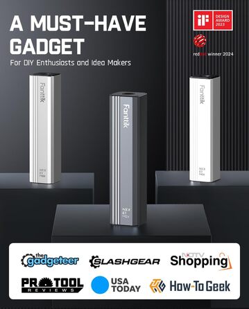 Fanttik E1 MAX: Набір прецизійних викруток 50 в 1 з акумулятором, 2 швидкості, для ремонту iPhone, ноутбуків, окулярів