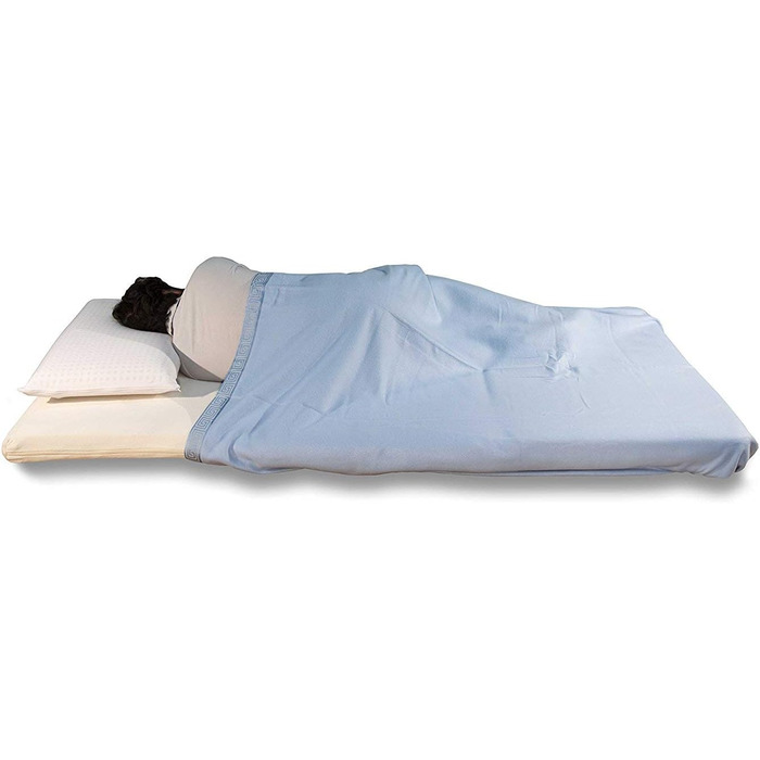 Гостьовий матрац EVERGREENWEB Futon 80x200 см з холодної піни, 3-секційний складаний, висота 10 см, знімний та праний чохол, гіпоалергенний, компактний