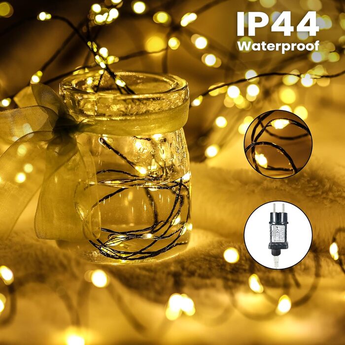 Гірлянда святкова BrizLabs, 40 м, мідний дріт, 600 LED, тепле світло, для дому, саду, вечірки