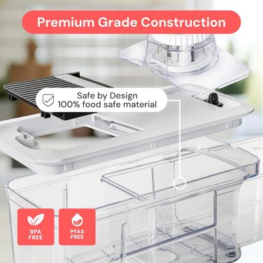 Набір для нарізки овочів Fullstar: слайсер, спіраль, тертка, кухонні прилади (чорний, все-в-1)