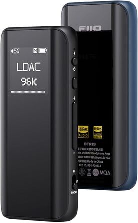 FiiO BTR15 - Портативний підсилювач/ЦАП з потужністю 340mW, чорний колір