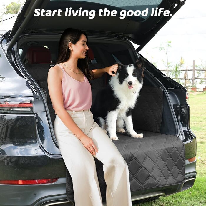 Захист для багажника автомобіля KYG для собак з нековзним покриттям, захистом бокових панелей та краю завантаження, універсальний килимок для багажника, ковдра для собак в авто, водонепроникний та стійкий до подряпин, 195 * 105 см
