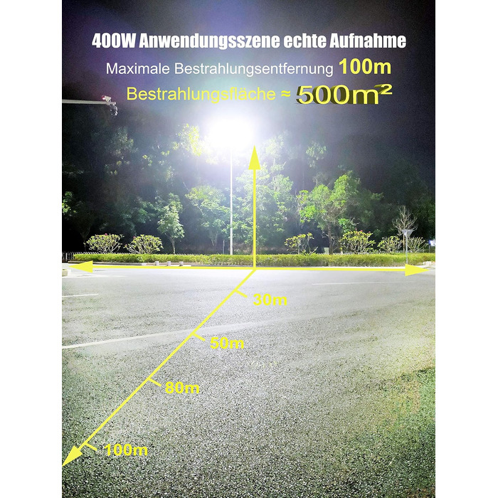 Світлодіодний прожектор 100W, 10000лм, 6500K, IP67, водонепроникний для вулиці, спортивних майданчиків, газонів