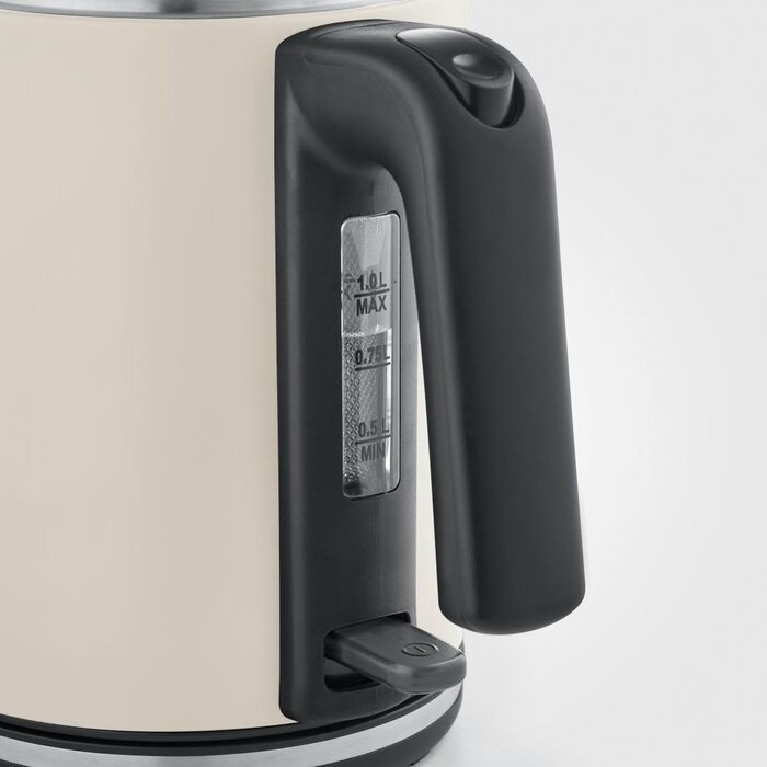 Електричний чайник Severin WK 3489, 1 л, чорний/нержавіюча сталь, з фільтром від накипу та індикатором рівня води