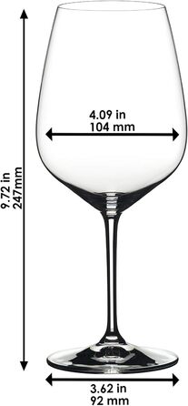 Набір келихів для вина RIEDEL Extreme Cabernet, 4 шт, кришталеве скло, машинне виробництво