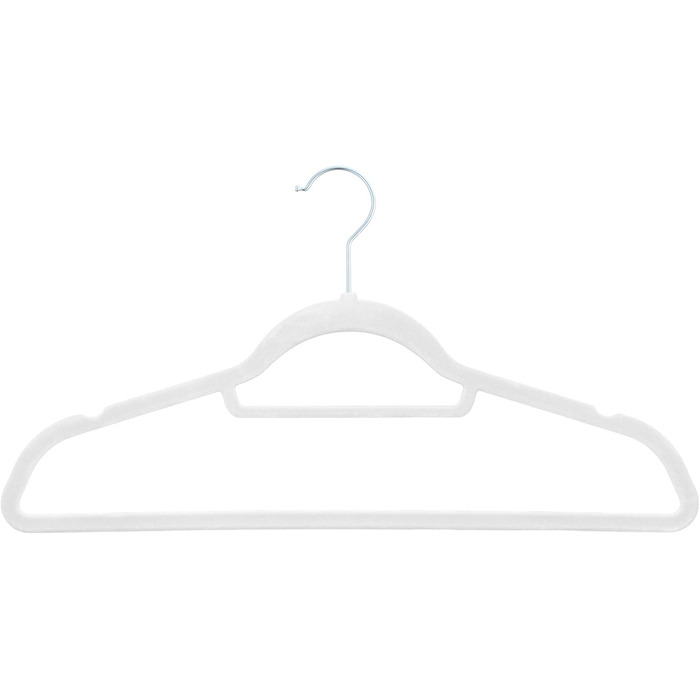 Вішалки для одягу OGIVO - набір 20 шт. з антиковзаючим покриттям, обертаються на 360°, з вирізами для плечей - для сорочок, блузок, краваток