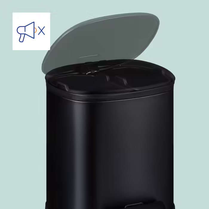 Relaxdays 5 l Bath Trash Can with 2 Inner Bins