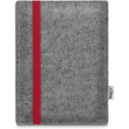 Чохол для Kindle Paperwhite 7-го покоління | Стильний чохол для електронного читача Leon | Вовняний фільц, Made in Germany (Антрацит - зелений) (Світло-сірий - червоний)