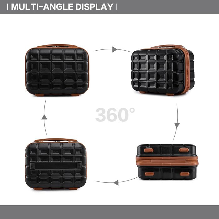 Чемодан KONO Mittelgroß 62см з 4 колесами, ABS, TSA-замок (62x43x26 см)