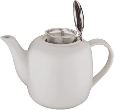 Küchenprofi Teapot LONDON, Ceramic, 8 Cups, Thermos Flask Dishwasher-Safe, Teapot 1.5 Liter, Optimal Heat Retention, Teapot with Infuser, Insulated Teapot (White)