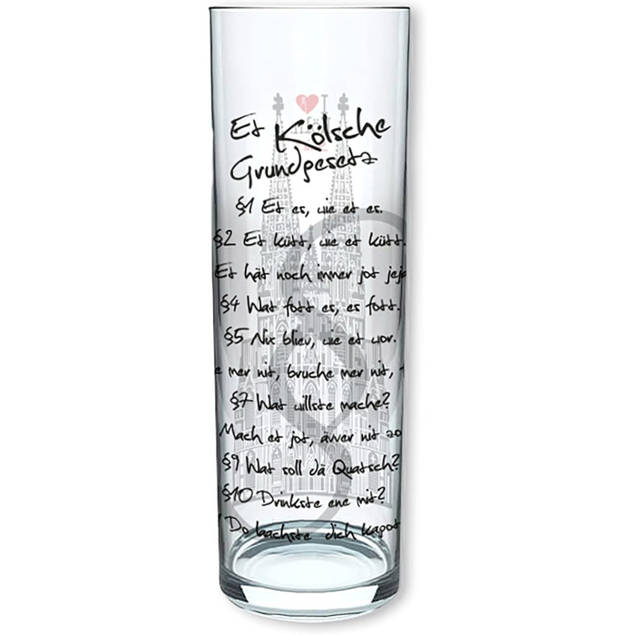 3forCologne Kölsch Glasses, 6-Pack, assorted colors, 0.2ml, Cologne Sticks with Basic Law, Beer Glasses, Drinking Glasses with Print. (MADE IN GERMANY), Size: 300 EU