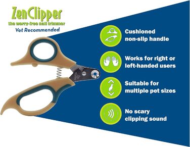 Кліпер для обрізання кігтів домашніх тварин Zen Clipper – безпечний та зручний, рожевий, 3.5 мм