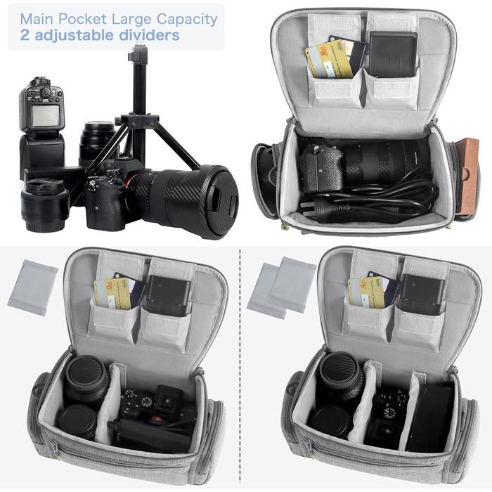 Водонепроникна сумка для камери DOMISO: для DSLR, системних та компактних камер Canon, Sony, сіра