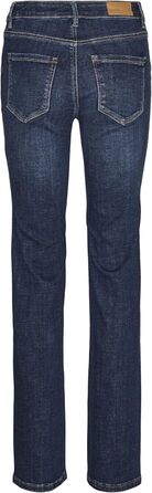 Джинси VERO MODA VMFLASH Straight-Fit, середньої посадки, синій денім, L / 32L