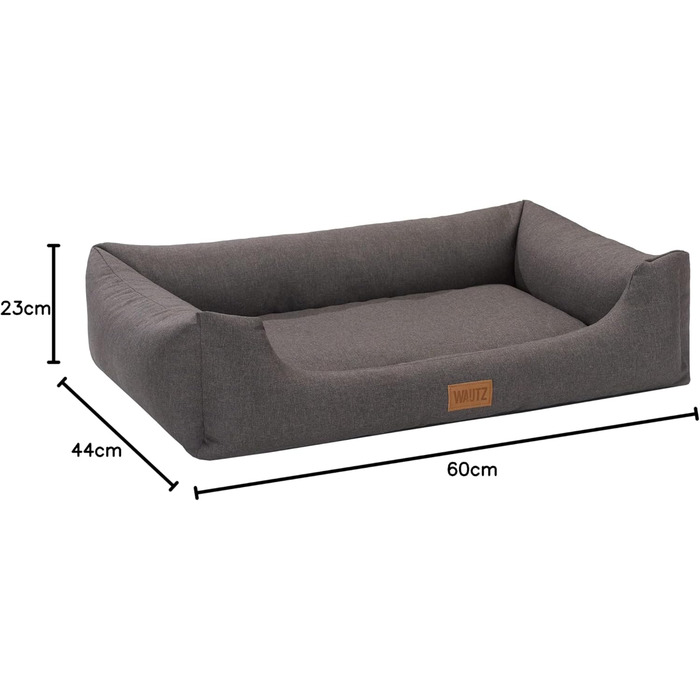 Софа-ліжко для собак MSS e.K. з м'якою оббивкою та знімним велюровим покриттям, 85 x 63 x 25 см. Підходить для великих собак, зручне собаче ліжко, килимок для собак, ліжко для цуценят