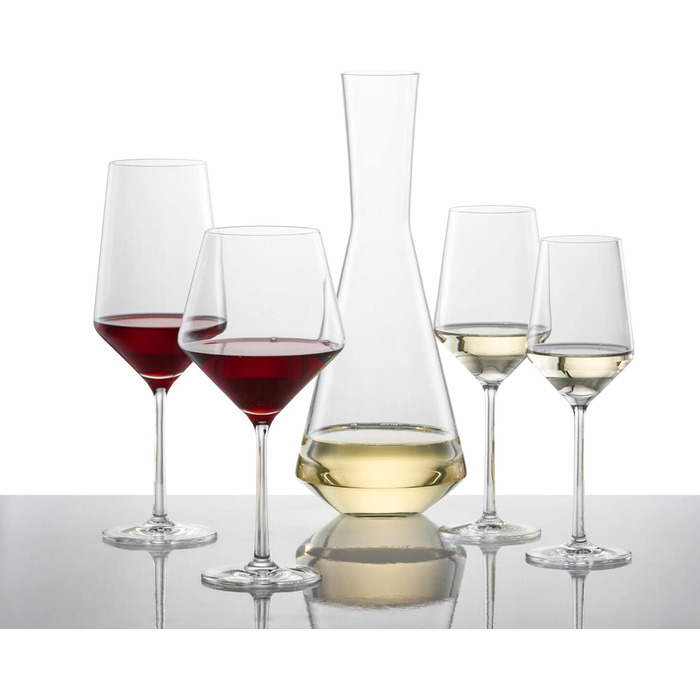 Набір келихів Zwiesel Glas Date Night Pure: 4 шт. (2 шампанських 297 мл, 2 для червоного вина 540 мл), тритан-кристал, для посудомийної машини, вироблено в Німеччині