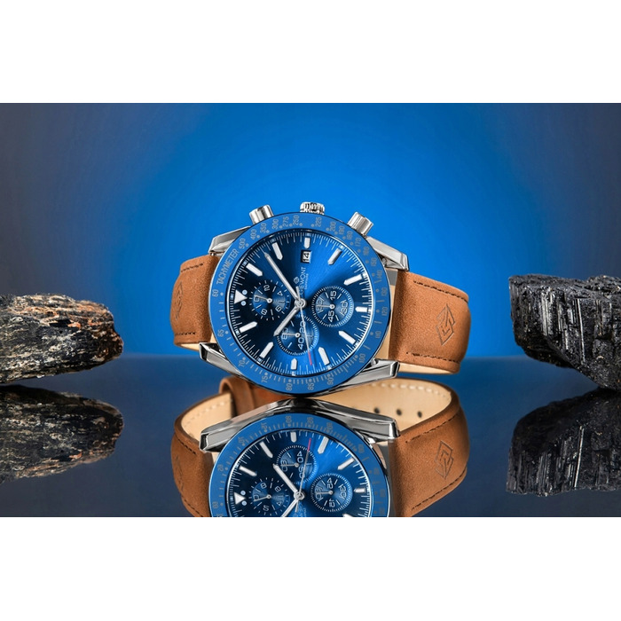 Чоловічий годинник Giewont Chronograph Sapphire, коричнево-синій GW8720-A2
