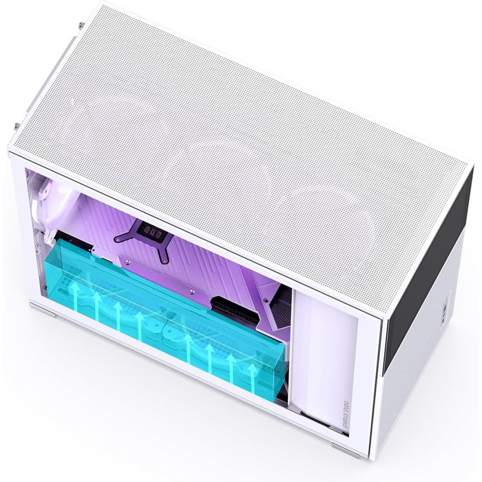 Корпус JONSBO D31 mATX з загартованим склом, білий