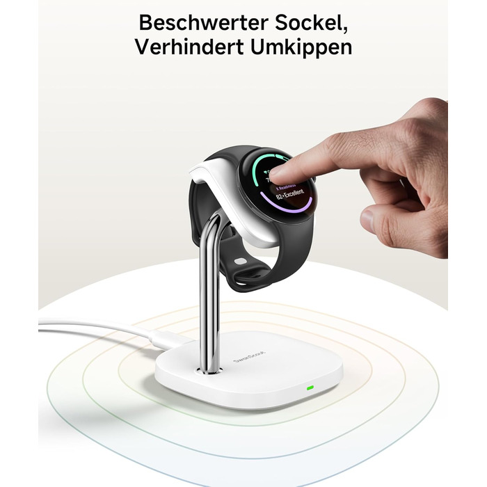 Зарядна станція SwanScout для Google Pixel Watch 3/2 (Не підходить для Pixel Watch 1), SwanScout 505G2, магнітний швидкий зарядний пристрій для Pixel Watch 3/Pixel Watch 2