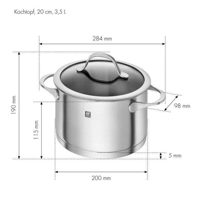 Набір каструль Zwilling Essence з нержавіючої сталі, 4 предмети