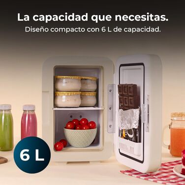 Міні-холодильник Cecotec Bolero MiniColing, 6 л, Bahamas, Бежевий, 12-220V, для авто та кемпінгу, з регулюванням температури