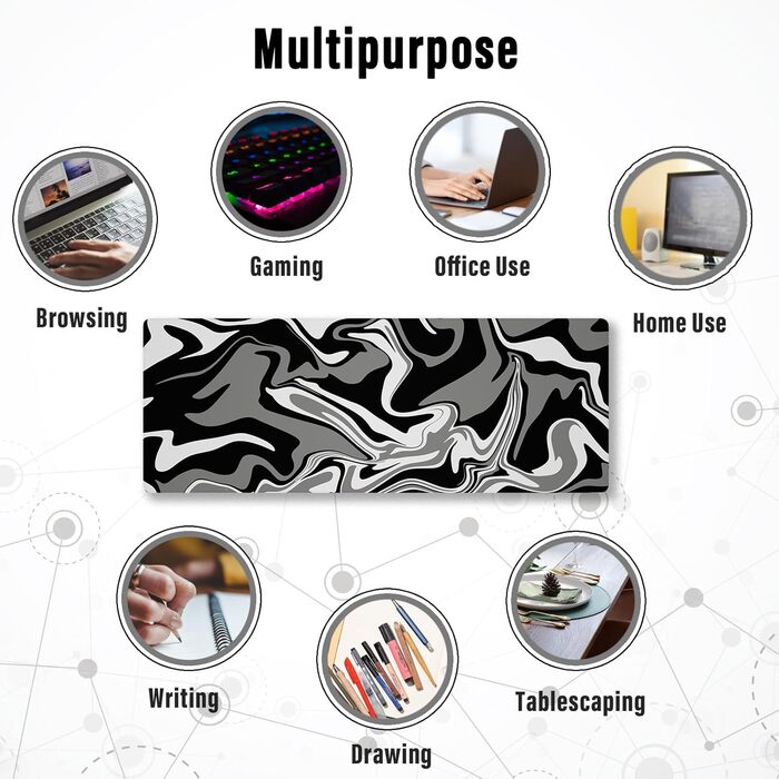 Ігрова мишка Pad Ovenbird з картою, XL, 80 x 30 см, чорний