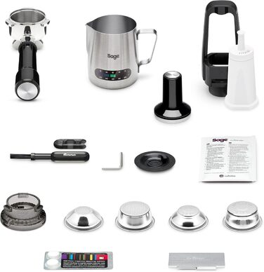 Sage - The Barista Express - Fully Automatic Coffee Machine with Manual Milk Frother - Brushed Stainless Steel