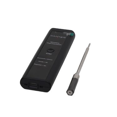 Беспроводний термометр для гриля SANTOS – Контроль через додаток (Android & iOS) – Дальність 100м – Подвійний датчик – До 300°C – Магнітне кріплення