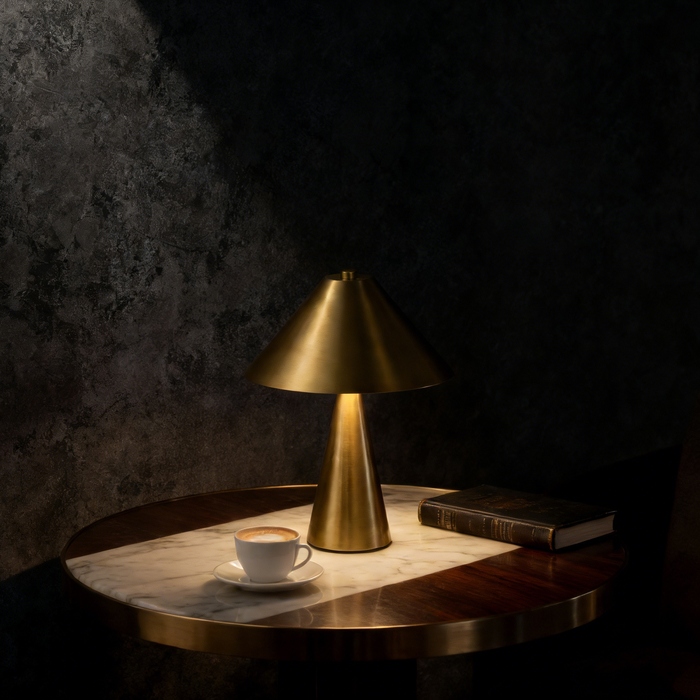 Настільна лампа EOEXZAL, золотисто-жовта, 12 Вт