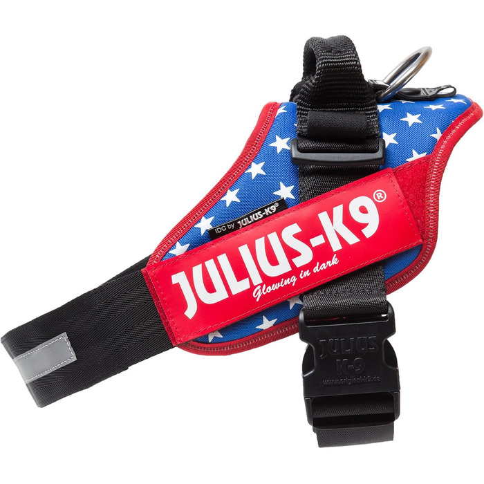 Шлейка Julius-K9 IDC Powergeschirr для собак, антрацит, розмір M (обхват грудей 58-76 см), з двома безкоштовними нашивками