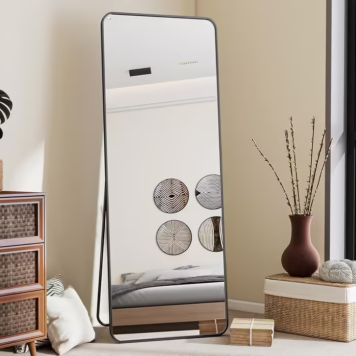Koonmi Rounded Corner Full-Length Standing Mirror