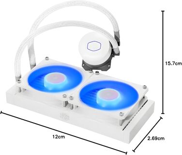 Система водяного охолодження Cooler Master MasterLiquid 240 L-V2 RGB White - для процесорів