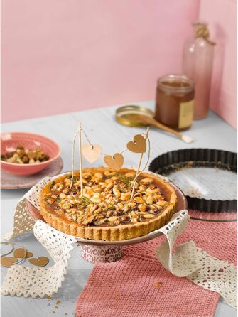 ORIGINAL KAISER Inspiration Tart Pan with Lifting Base Glass 28 cm & Inspiration Springform Pan Glass Bottom 26 cm round, lifting base, cut-resistant, leak-proof, non-stick coated, ready to serve