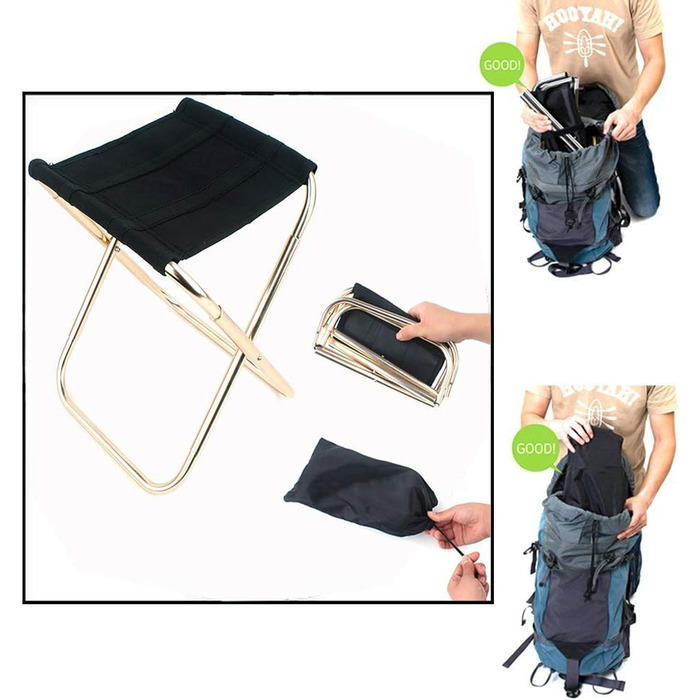 Легкий складаний стілець з алюмінію: портативний, для кемпінгу, риболовлі та подорожей