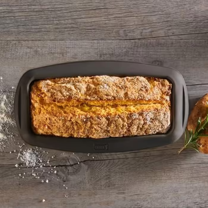 Lurch 585000 FlexiForm Loaf Pan Set of 2 / 2 Loaf Pans made of 100% BPA-free Platinum Silicone, 25 x 9 cm, Brown