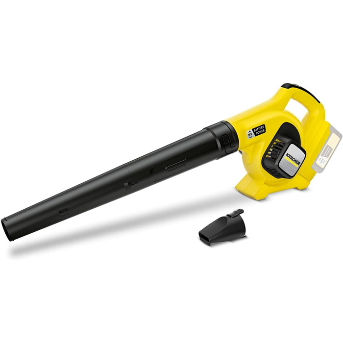 Kärcher 36 V Battery Leaf Blower LBL 4 Battery, Air Speed: 250 km/h, 2 Power Levels, Detachable Blowing Tube, Flat Nozzle with Scraper Edge, Usable with the Kärcher 36-V Battery, Battery not included.