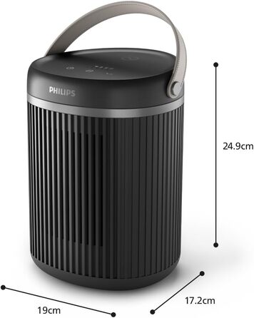Керамічний тепловентилятор-товпіль Philips Smart 5000 серії, 2000 Вт, чорний