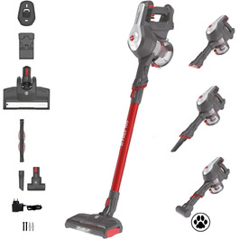 Бездротовий пилосос Hoover H-FREE 100 PETS для шерсті тварин, акумуляторний, до 40 хв роботи, без мішка, LED-підсвітка, XL контейнер, турбощітка для тварин, насадка для щілин та щітка для пилу