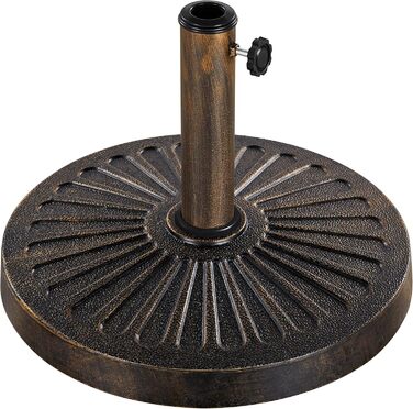 Yaheetech Parasol Stand Garden Umbrella Holder Umbrella Weight Round Balcony Parasol Stand for Umbrella Poles up to 38/48 mm, 14 KG