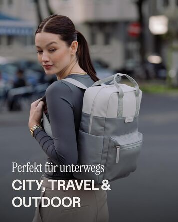Kapten & Son Bergen Rucksack | Rucksack for Women & Men | Daypack | Carry-on Rucksack, Daypack | Water-resistant (Medium 11 L, Steel Blue Sprinkled)