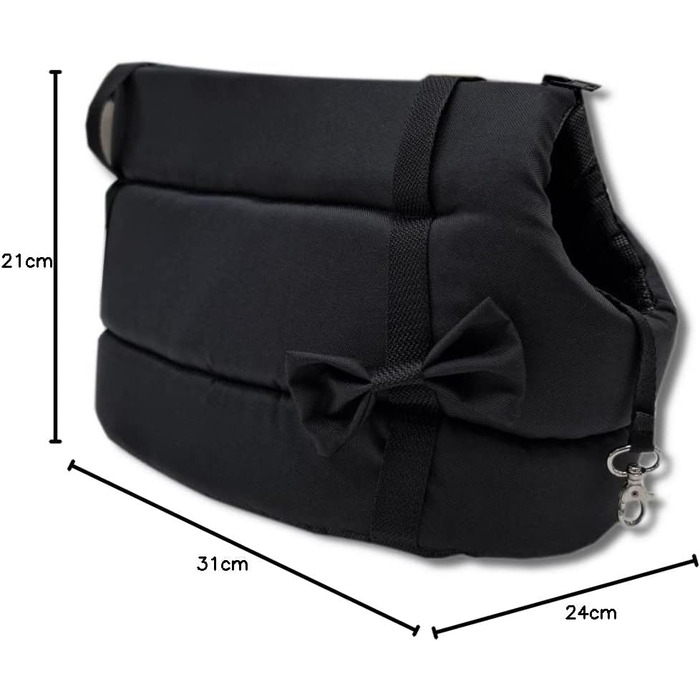 Сучасна переноска для собак та котів Odolplusz Elegante (чорна) - миюча, для маленьких/середніх, XS, S, L, M