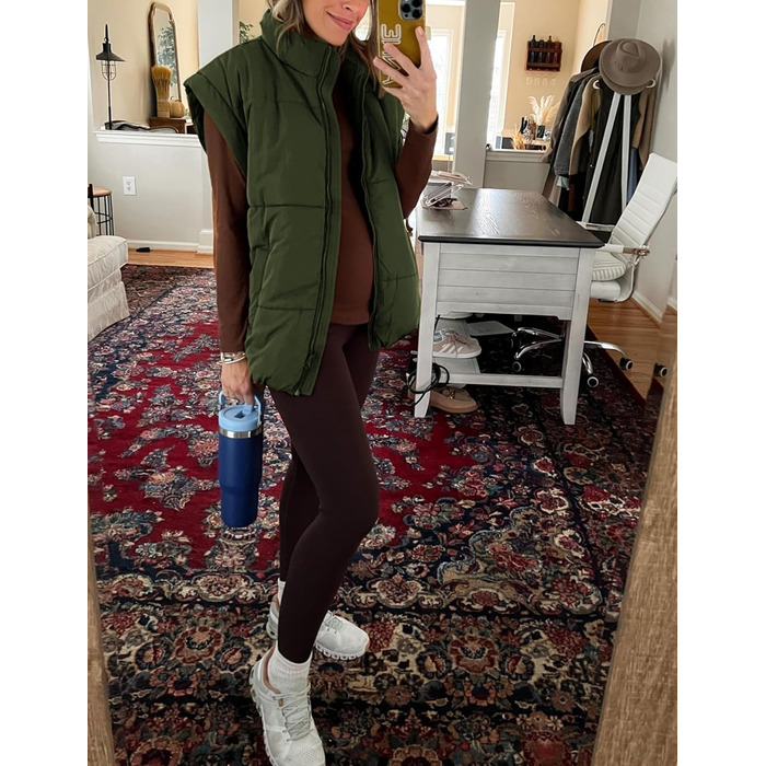 Жіноча зимова коротка пуховик Wete Легка тепла куртка з рукавами-крилами та кишенями, чорний (XXL, Армійний зелений)