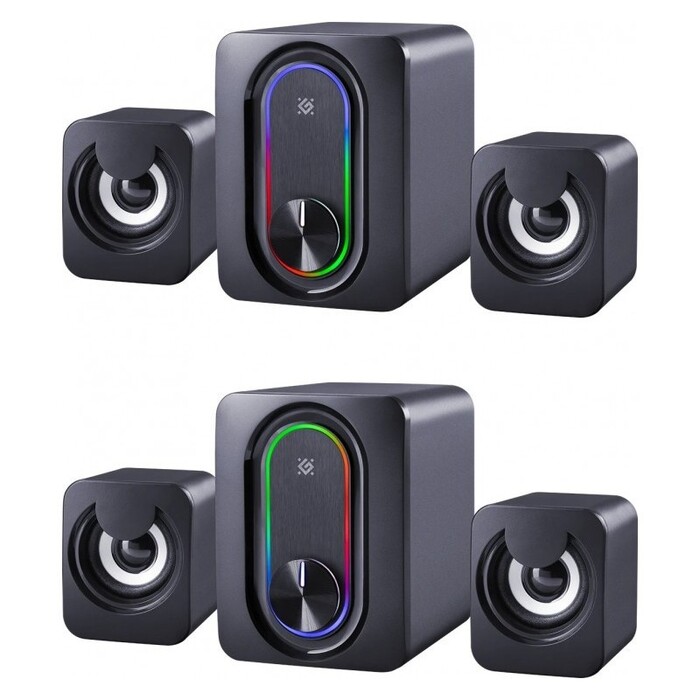 Комп'ютерні колонки 2.1 з LED-підсвіткою, USB, 11 Вт, Bluetooth
