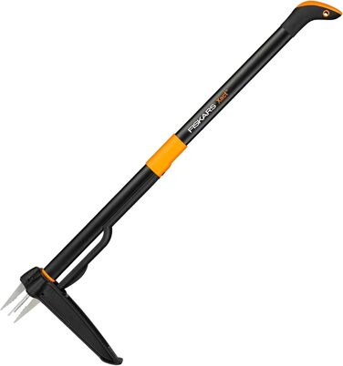 Прополювач бур'янів Fiskars Xact 1 м, нержавіюча сталь, пластикова ручка, чорний/помаранчевий, 1020126