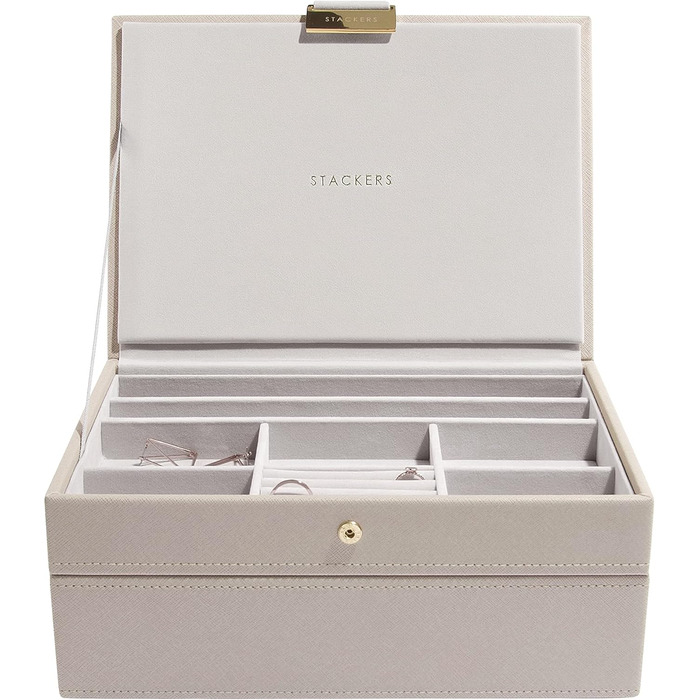 Набір скриньок для ювелірних прикрас Stackers Classic Medium Set of 2 (Taupe)
